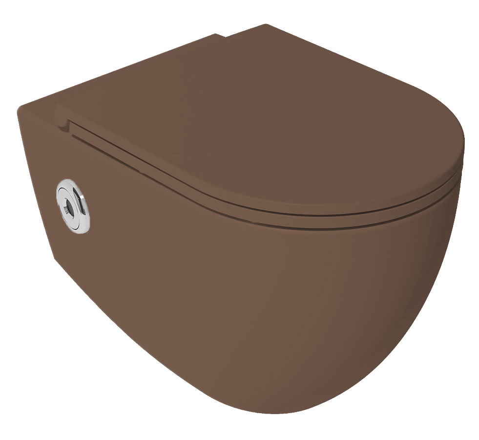 Isvea Infinity toilet met bidet, sensor en softclose zitting taupe