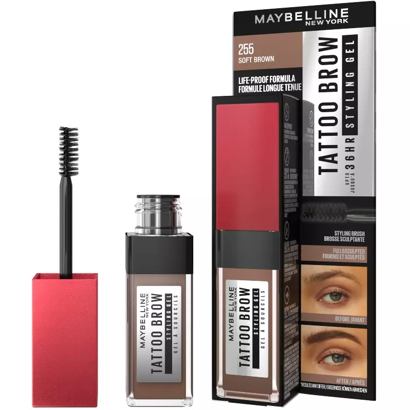 Maybelline New York Tattoo Brow 36H Styling Gel 6 ml - 255 Soft Brown