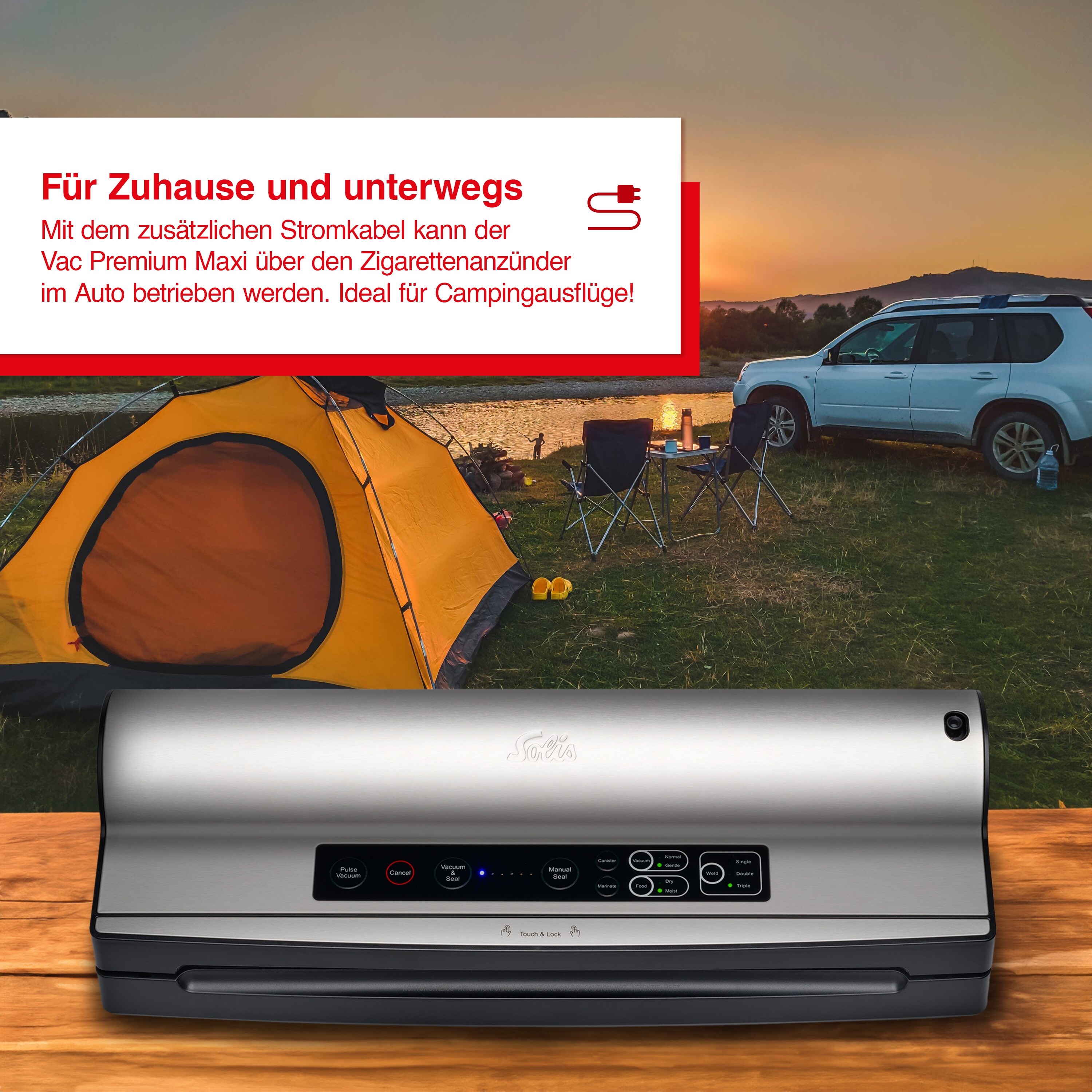 Solis Vakuumierer 40 cm Beutel, Vakuumschlauch, marinieren