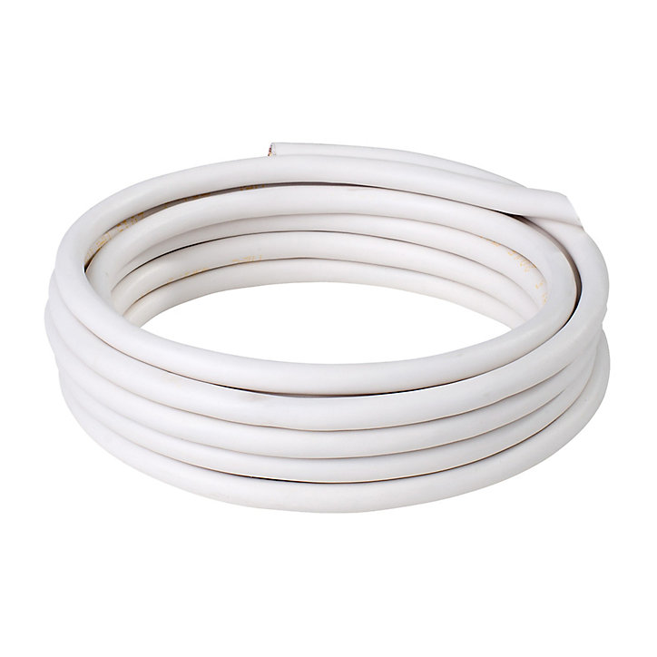 Câble électrique flexible H05VVF 2x1,5 mm² Blanc - 25 m