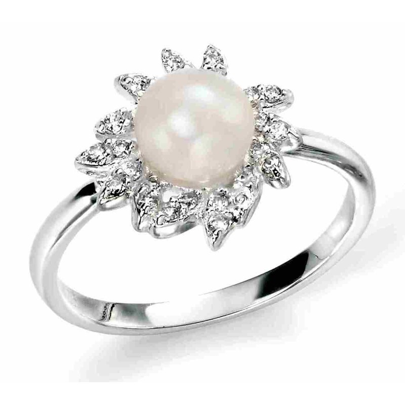 Bague perle en argent 925/1000