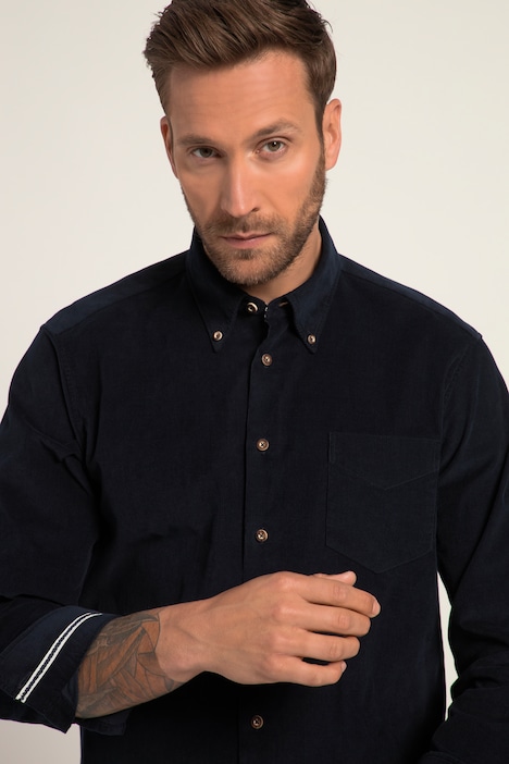 Cord-Hemd, Tracht, Langarm, Buttondown-Kragen, Modern Fit