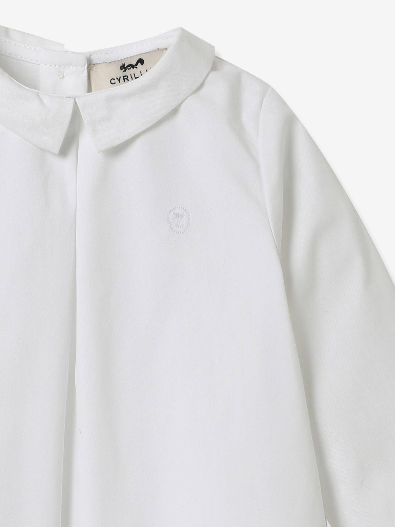 Camisa infantil Mac Milan CYRILLUS com gola, branca