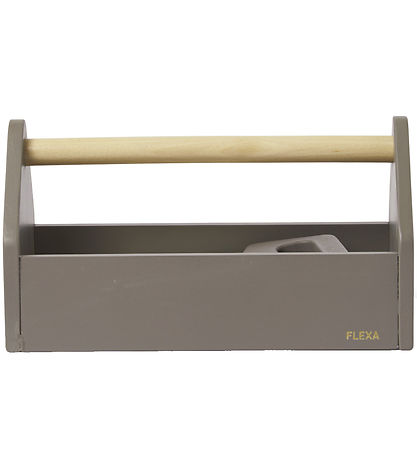 Flexa Werkzeugkasten - Holz - Play - 4 Teile - Dusty Brown/Birch