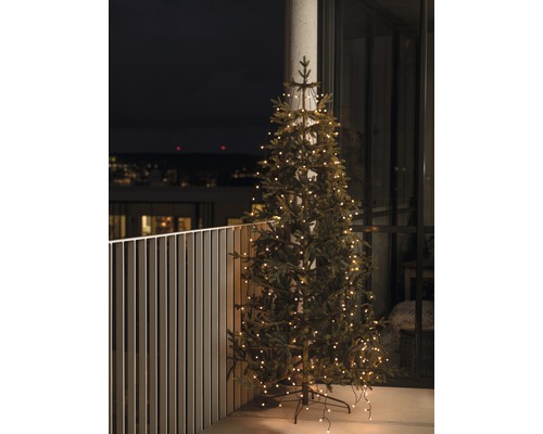 LED boomwikkel Konstsmide ring Ø 15 cm, bollen binnen en buiten, 400 amber