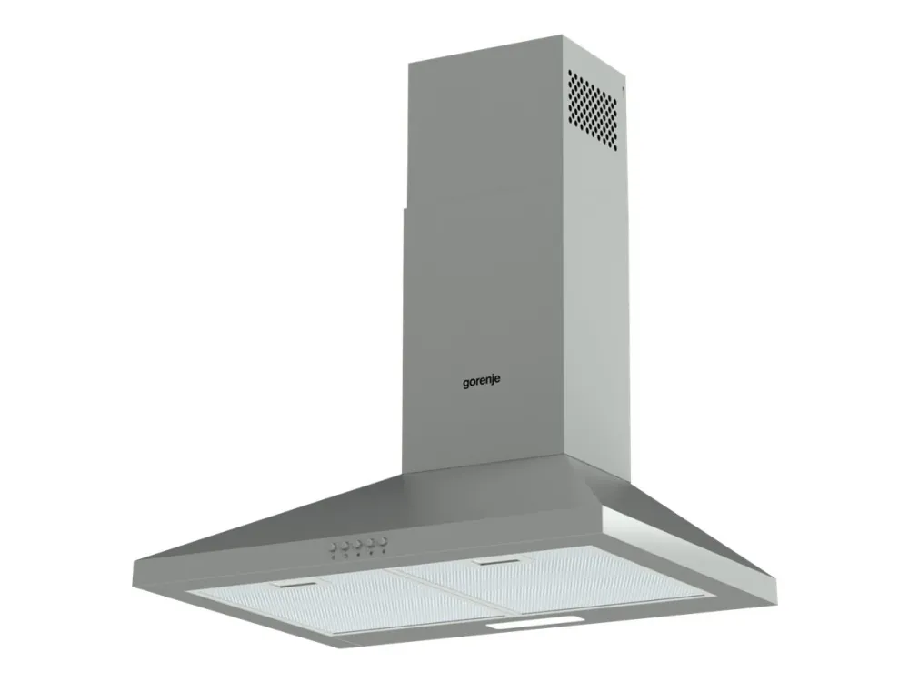 Gorenje Essential WHC629E4X - Hætte - skorsten - bredde: 60 cm - dybde: 45 cm - udtrækning og recirkulation (-) - rustfrit stål