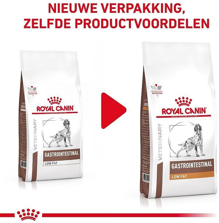 Royal Canin - Veterinary Canine Gastro Intestinal Low Fat - 2 x 12 kg - Hondenvoer