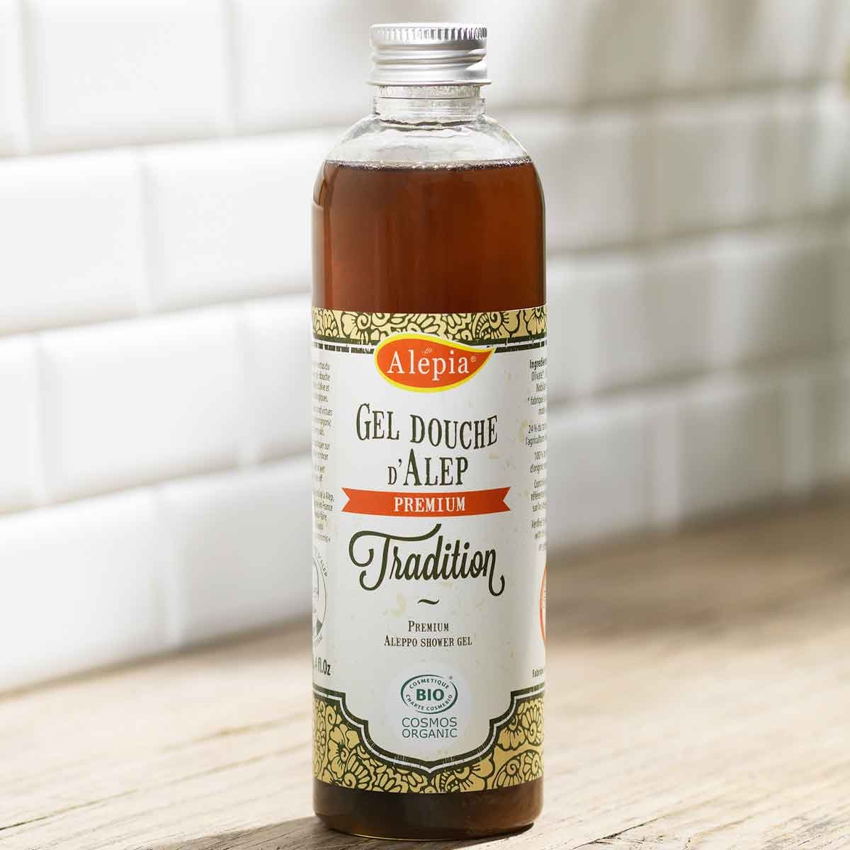 Gel douche d'Alep tradition bio - Huiles d'olive & de laurier - Corps - 250 ml