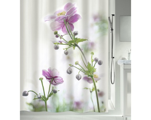 Spirella douchegordijn, Anemone Pink, 180 x 200 cm