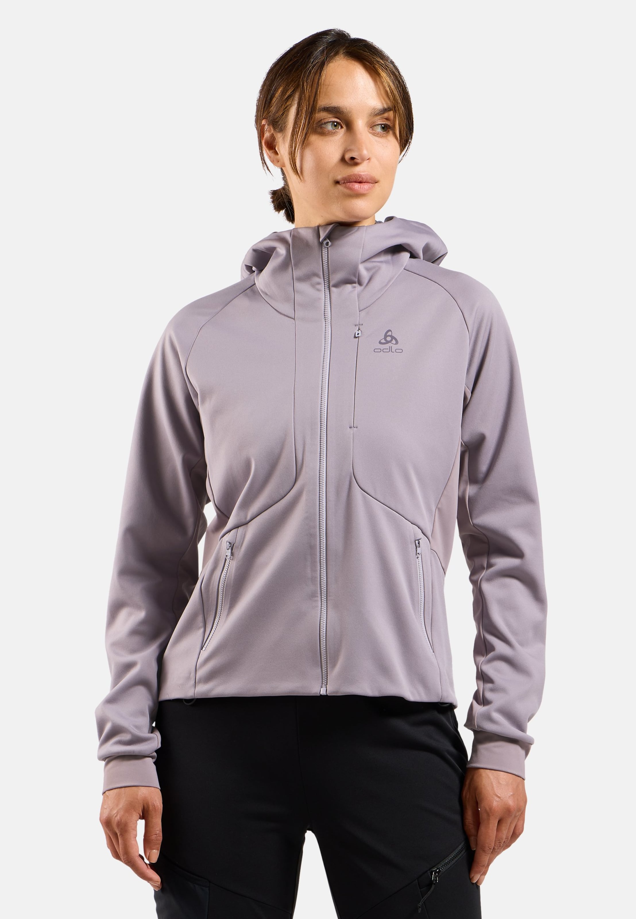 Winddichte Zeroweight X-Warm Langlaufjacke in gray ridge