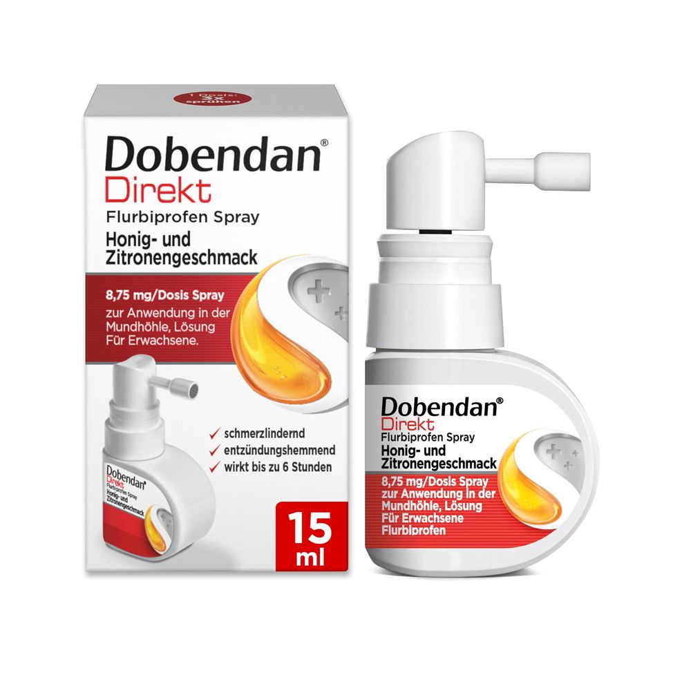 Dobendan® Direkt Spray Honig & Zitrone - Bei starken Halsschmerzen und Schluckbeschwerden