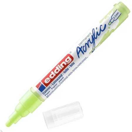 edding 5100 Acrylmarker medium - pastell-grün - 1 Acrylstift wasserfest - mittlere Rundspitze 2-3 mm