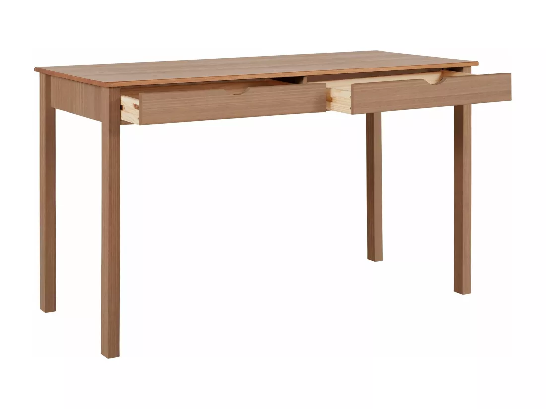 Gava | Bureau avec 2 tiroirs en pin nature
