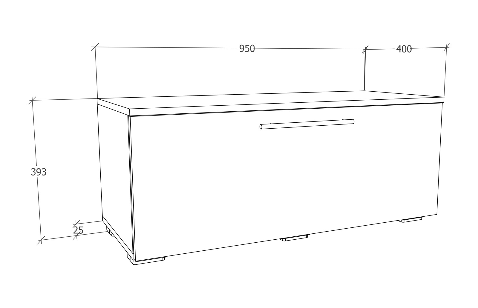 TV-Lowboard ARILA S - Honig Eiche - weiß - 95 cm