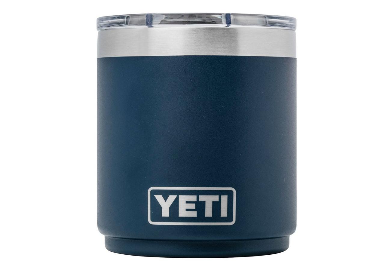 Yeti Rambler Stackable Lowball 10oz Mag Slider Lid, Navy Blue, stapelbare thermosbeker met deksel, 295 ml