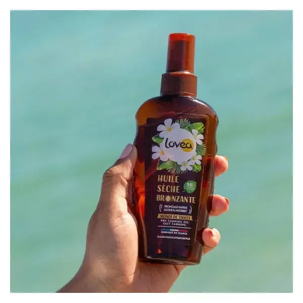 Óleo autobronzeador Lovea Sunscreen com óleo de monoi do Taiti 150ml