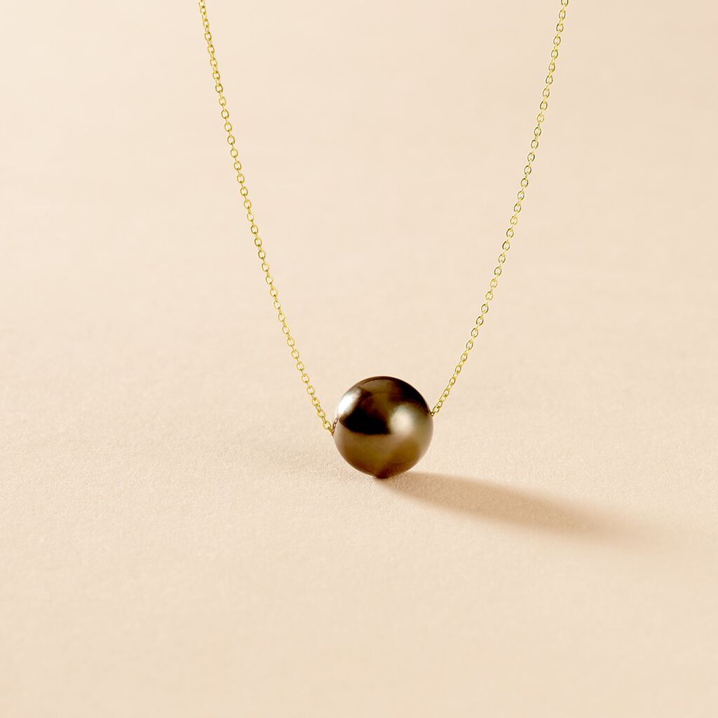 Collier Sissy Or Jaune Perle De Culture De Tahiti