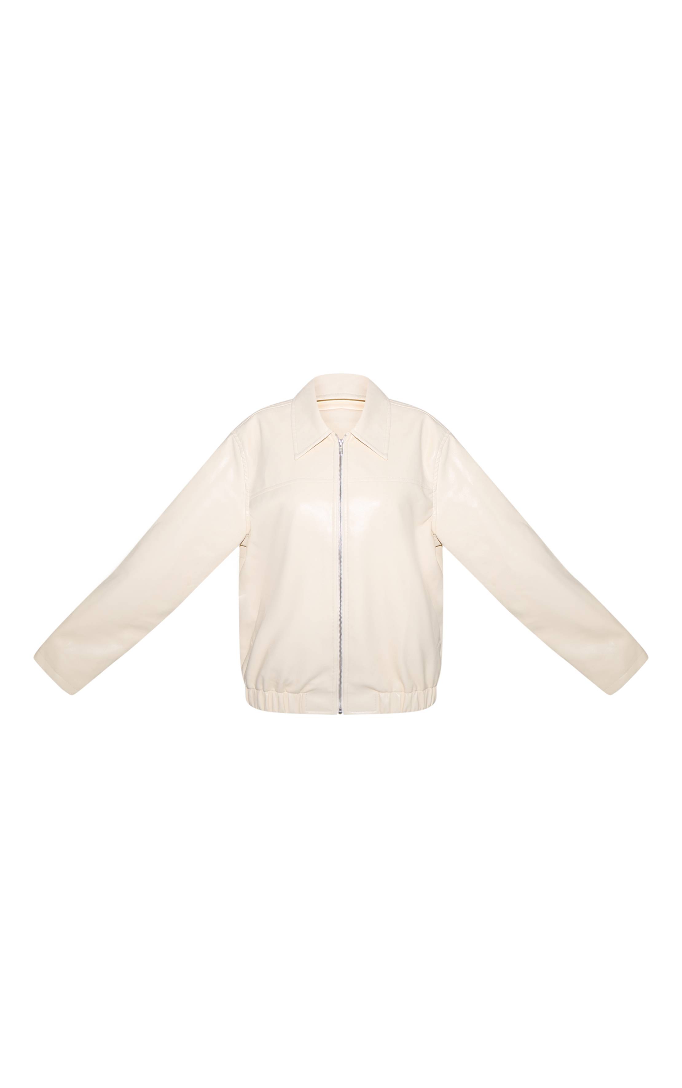 Pale Yellow Blouson Aviateur En Synthétique