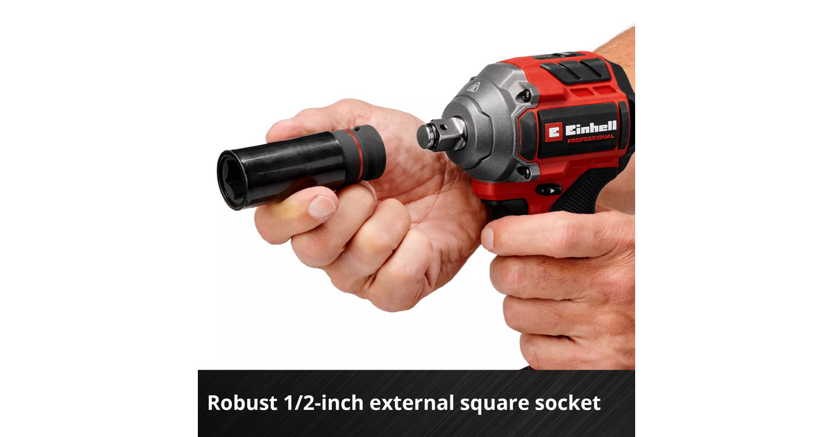 EINHELLProfessional Accu Slagmoersleutel TP-CW 18/260-C Li BL-Solo  (Rood/zwart, Power X-Change, Accu en oplader niet inbegrepen)