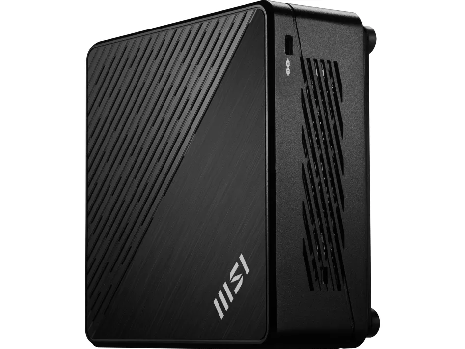 MSI Cubi NUC 1M 012BEU - Barebone - mini PC FCBGA1744 Socket - 1 x Core 7 150U / op til 5.4 GHz - RAM 0 GB - Intel Graphics - Bluetooth 5.3, IEEE 802.11ax (Wi-Fi 6E), Gigabit Ethernet, 2.5 Gigabit Ethernet - sort