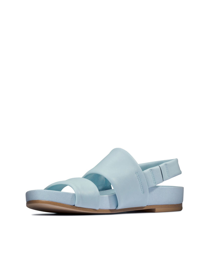 Pure Strap Leather Sandals Blue