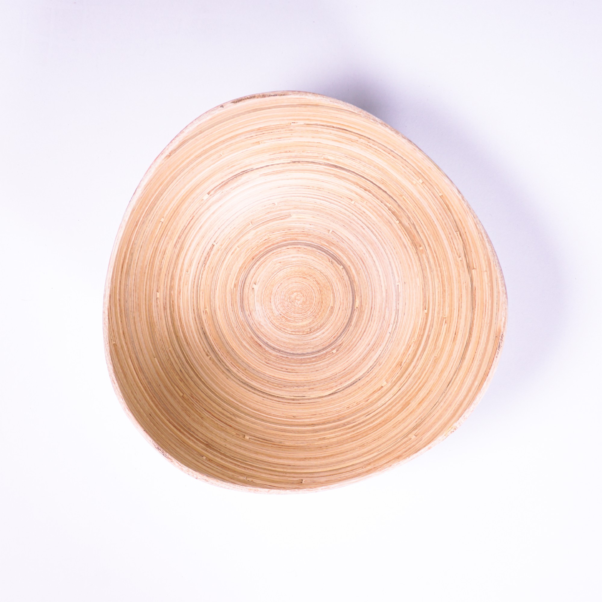 Bambusschale 'Wave' M, weiß, Ø 25 cm, H 10 cm von fischer's lagerhaus