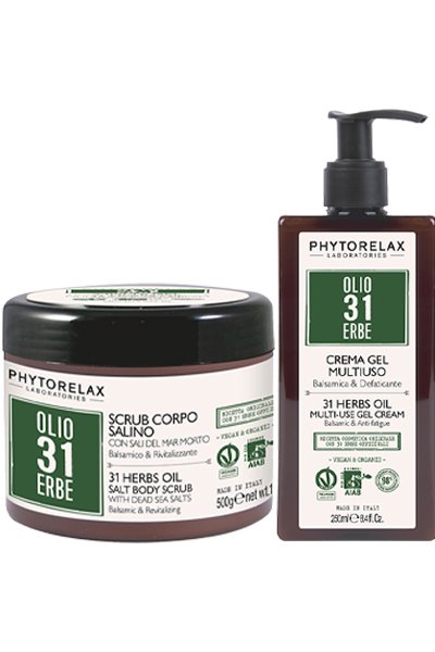 Gommage & crème hydratante - Huile 31 herbes - Corps