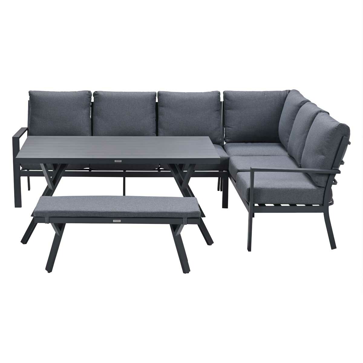Garden Impressions Senja grey - 4-delig - R - loungediningset
