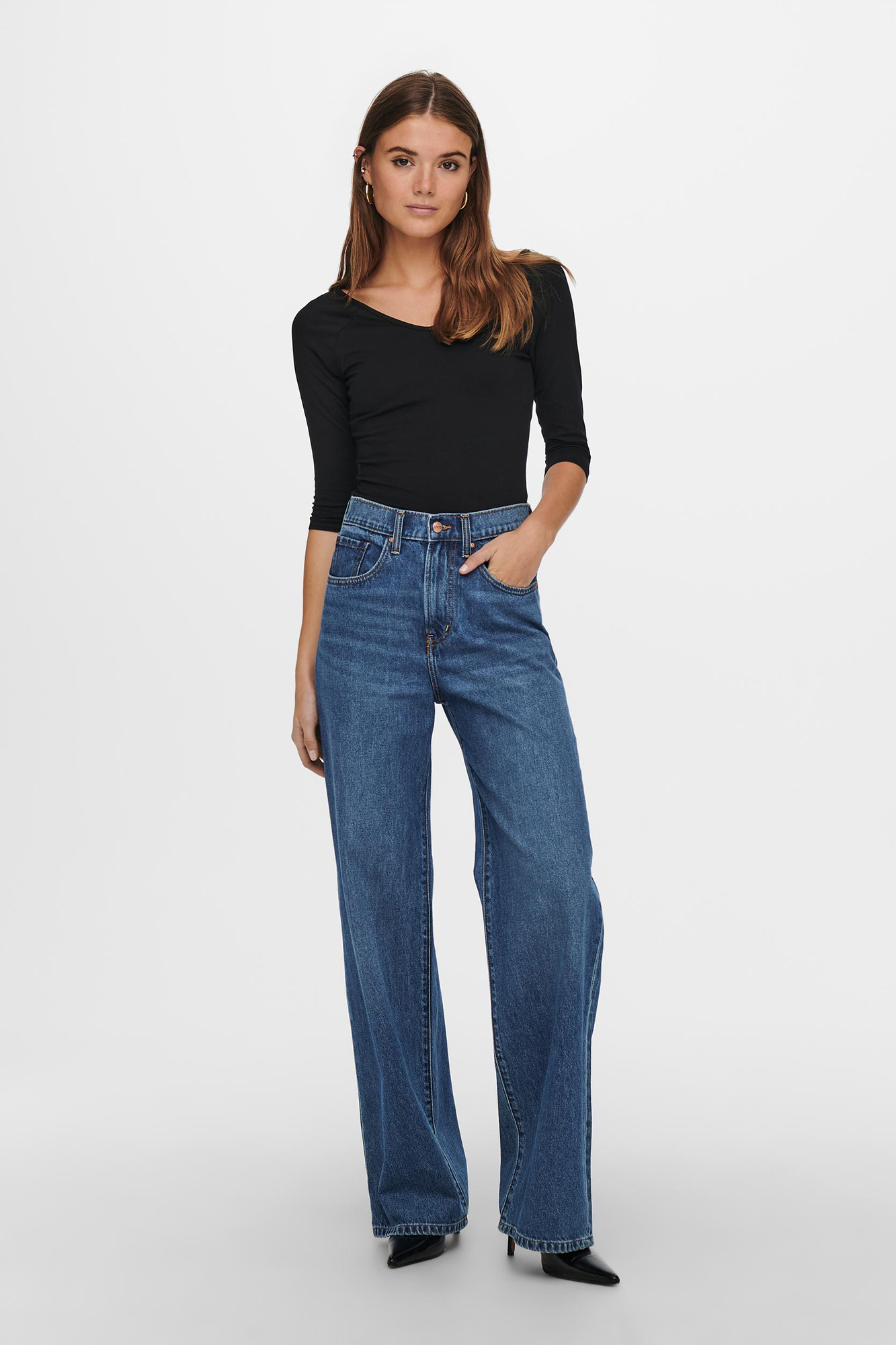 Calça jeans reta