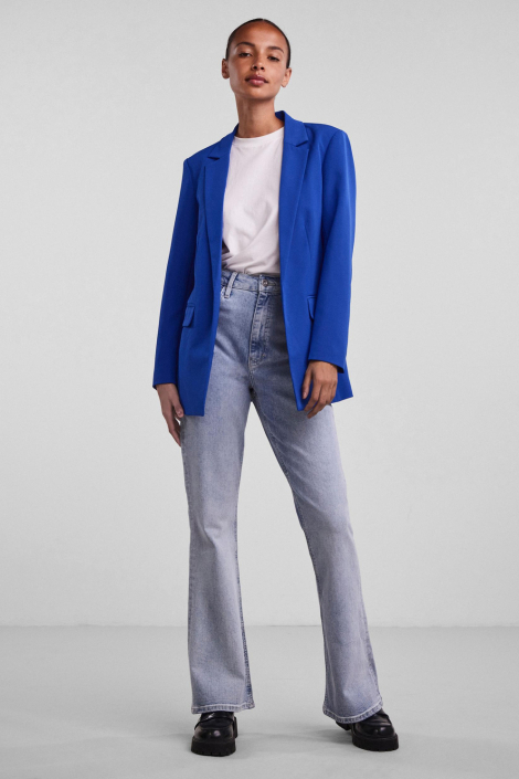 Pieces blauwe dames blazer