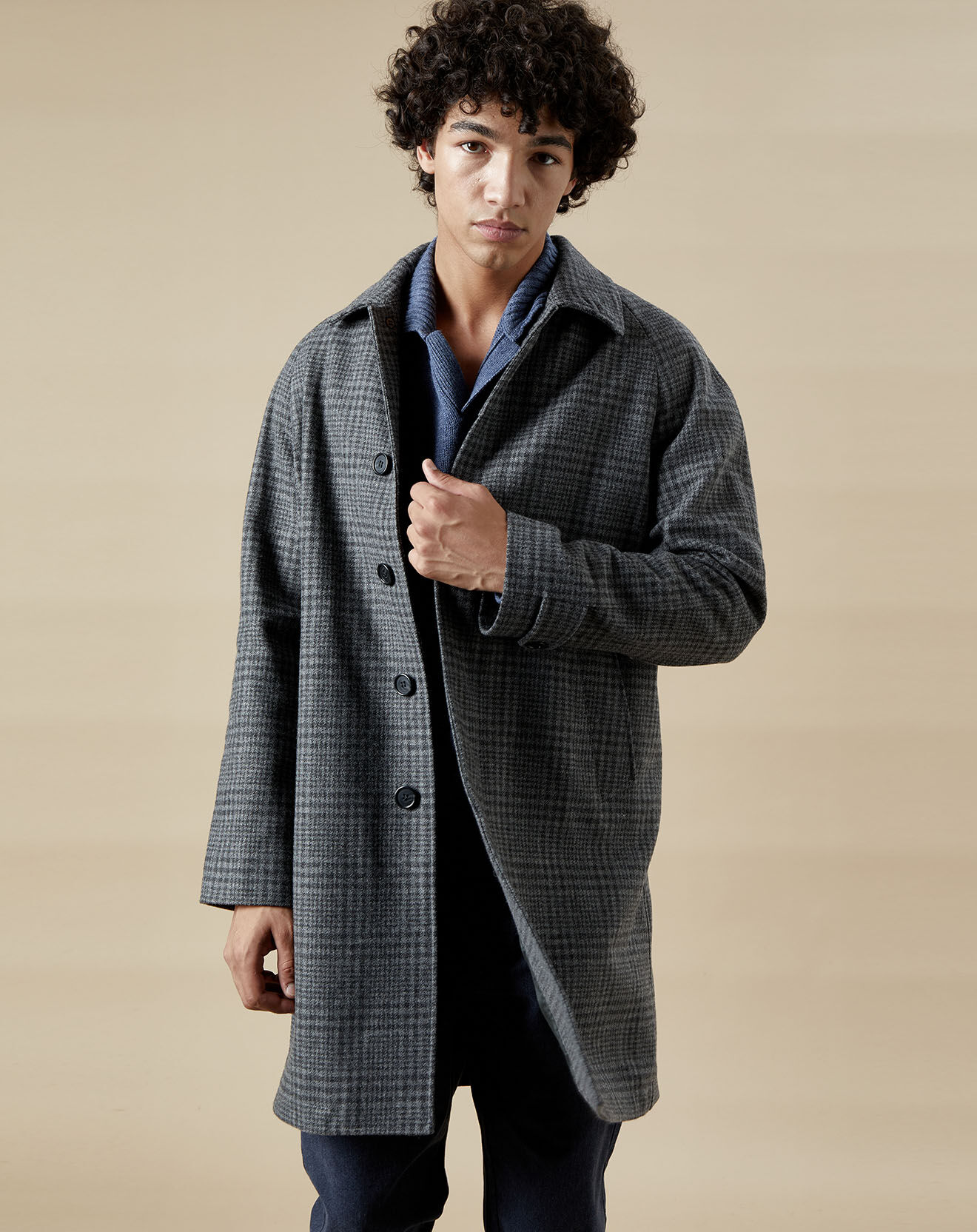 Hartford Manteau en Laine mélangée Calvin gris/charcoal