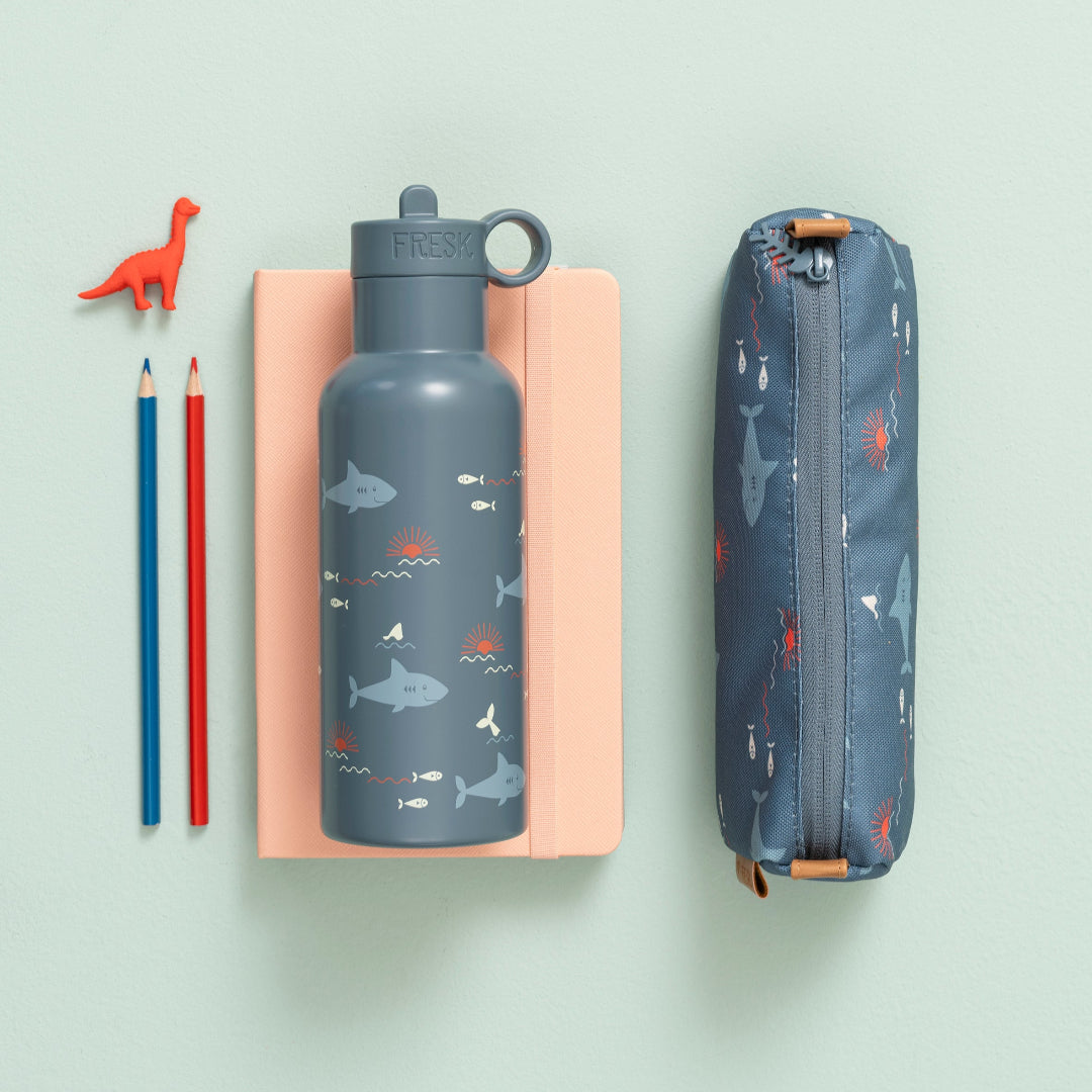fresk rvs thermosfles met extra dop - shark - 500 ml