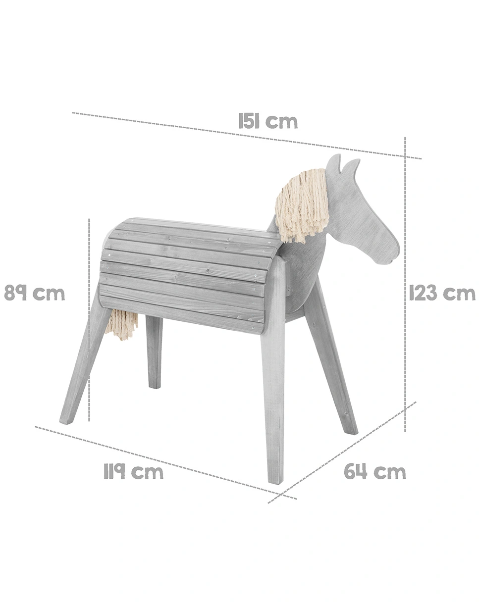 Spielpferd Outdoor (Farbe: grau)