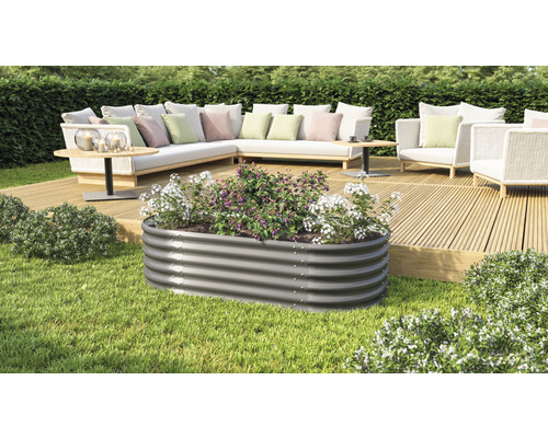 Klassieke verhoogde tuinbak 401 Vita Basic 162,1 x 82,1 x 40,1 cm graniet