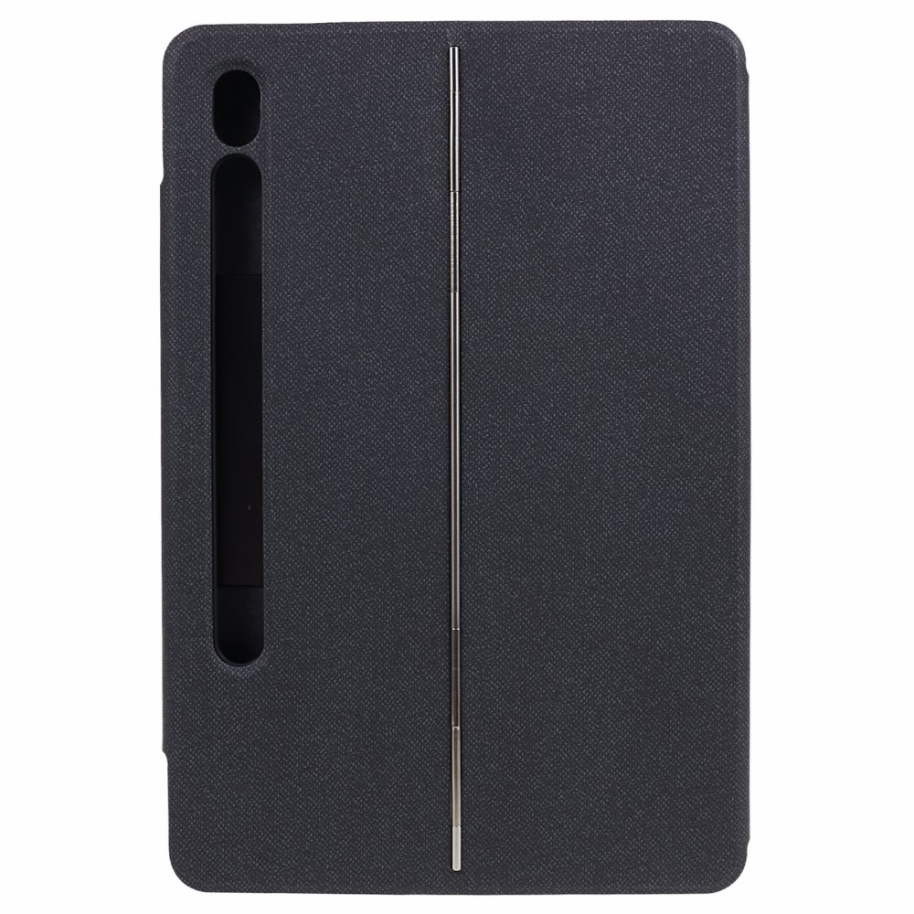 Samsung Galaxy Tab S10 FE / Tab S9 FE / Tab S9 Leder Tasche mit Bluetooth Tastatur   Touch Pad und S Pen Halter (QWERTY) - Schwarz