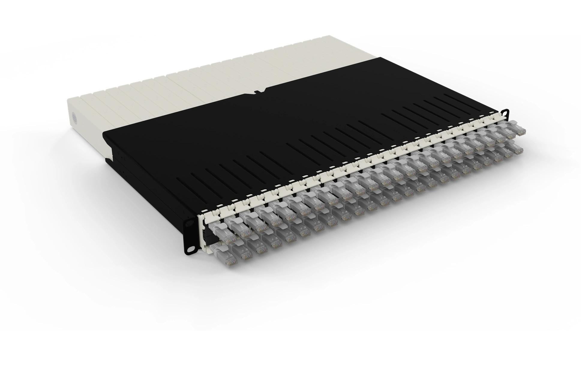 patchbox.one / 8RU / Cat 6A, UTP, 0.8 m, Grau<br>All-in-One Lösung für Ordnung im Netzwerkschrank