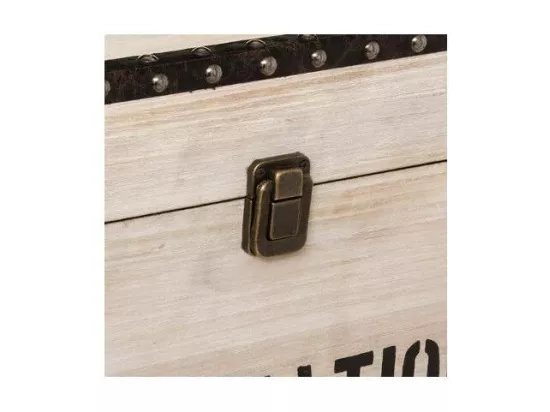 Set de 3 Malles de rangement en Bois déco Rétro factory
