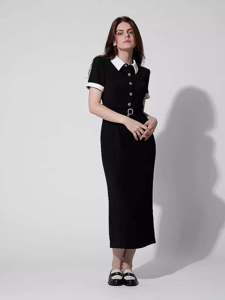 SELF-PORTRAIT Midikleid schwarz