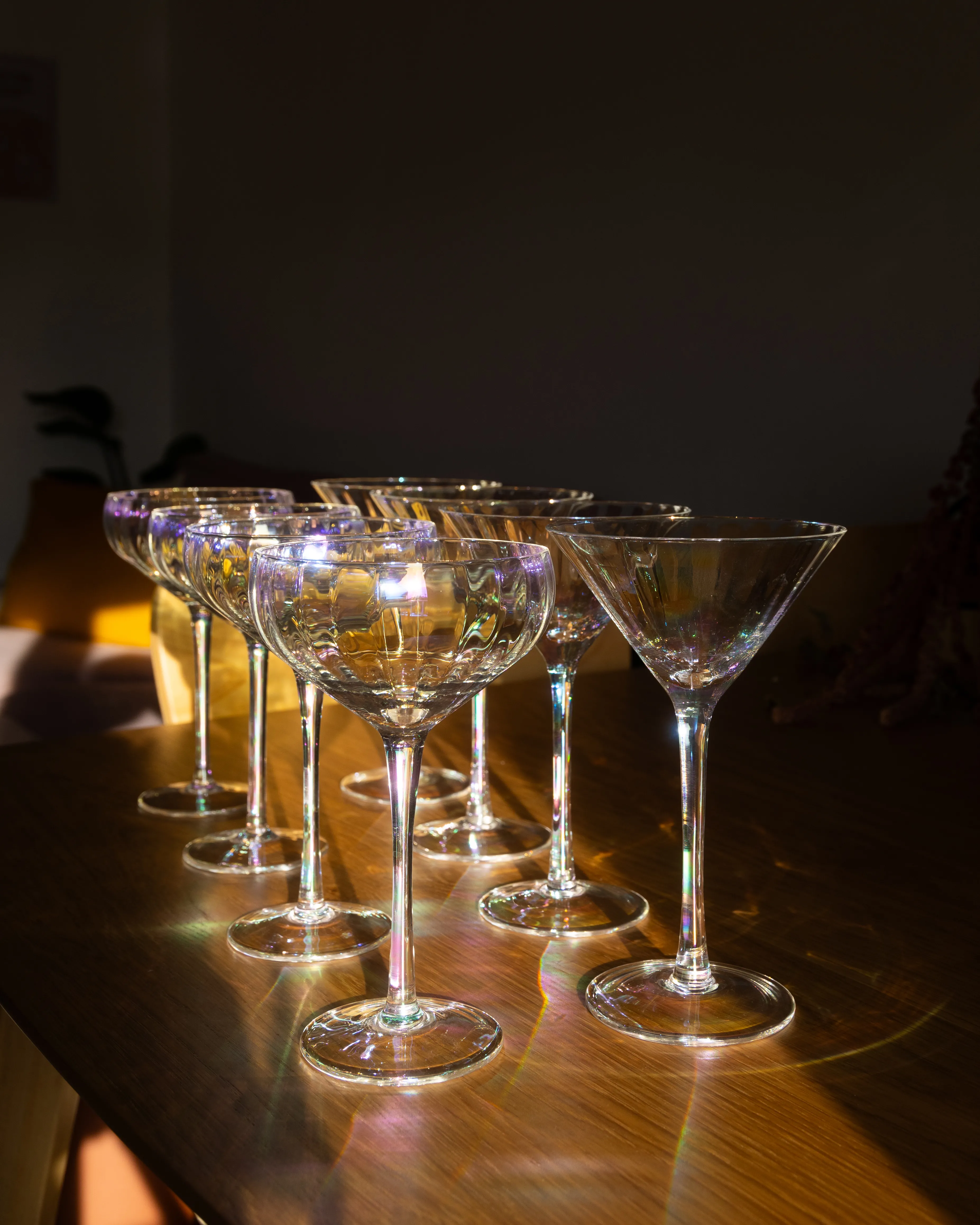 Set van 4 champagne coupes MORGANITE 300 ml Transparant
