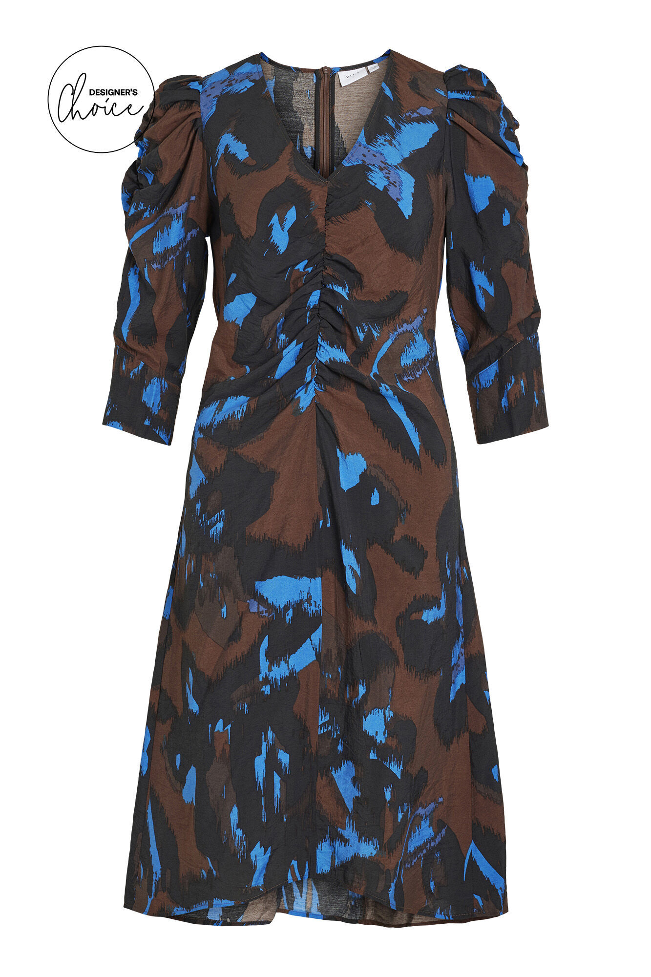 Vestido midi de mangas compridas