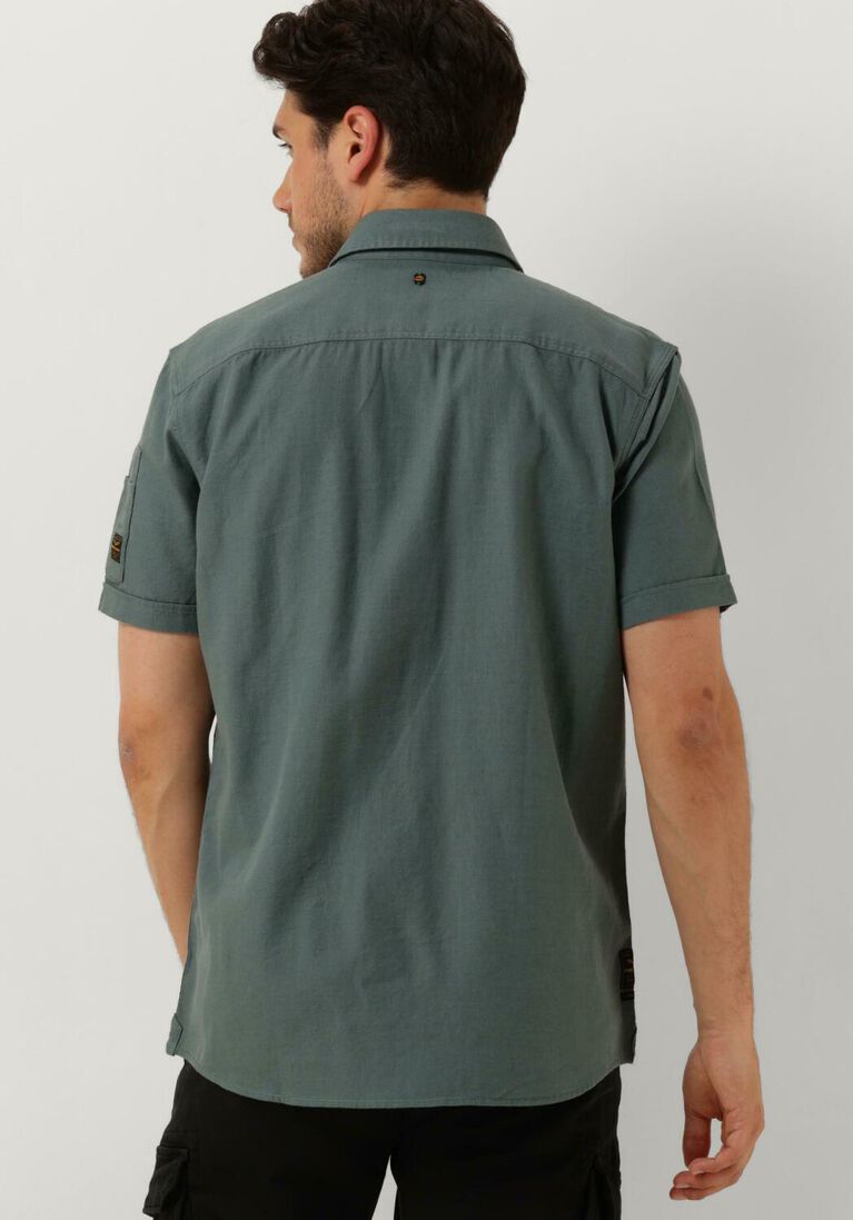 PME LEGEND groene pme legend casual overhemd short sleeve shirt ctn slub