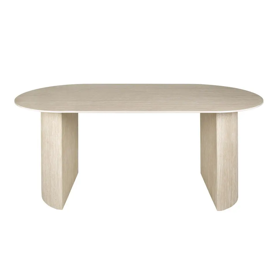 Eettafel Ovaal - Travertin Beige - 180x90x77cm - Arch