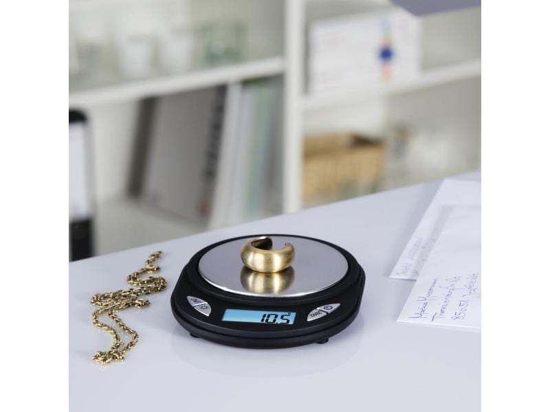 Xavax Küchenwaage Jewel Schwarz/Silber Digitale Feinwaage