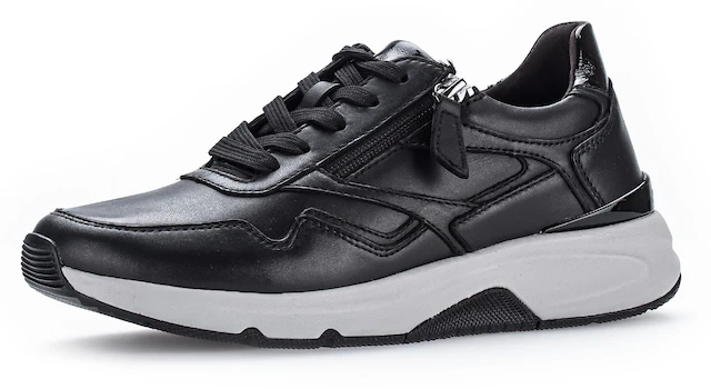Gabor Rollingsoft Keilsneaker  , Freizeitschuh, Halbschuh, Schnürschuh, Logoschriftzug an der Ferse