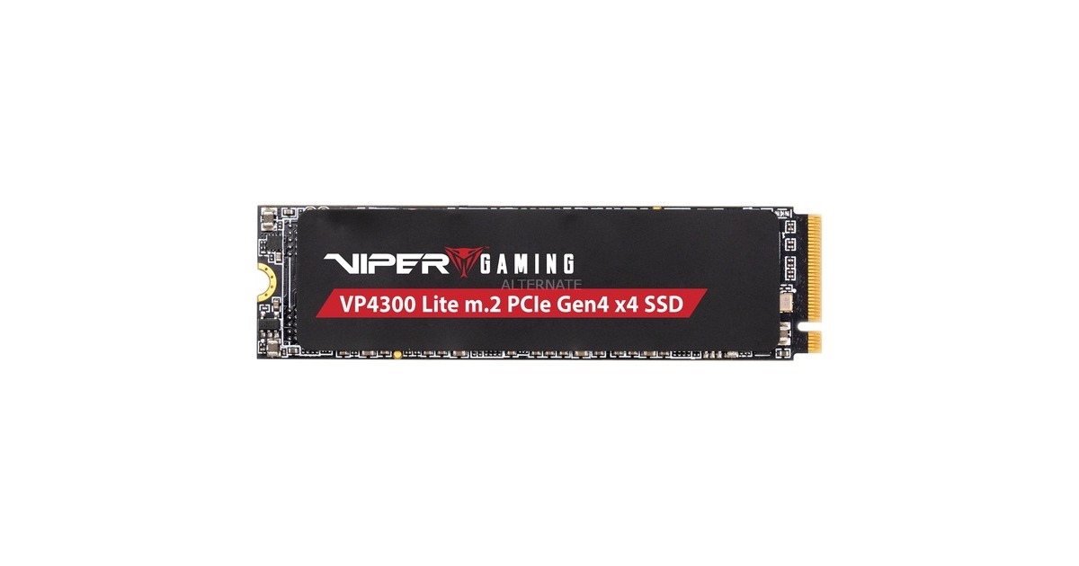 PatriotVP4300 Lite 4 TB SSD  (Zwart, PCIe 4.0 x4, NVMe 2.0, M.2 2280)