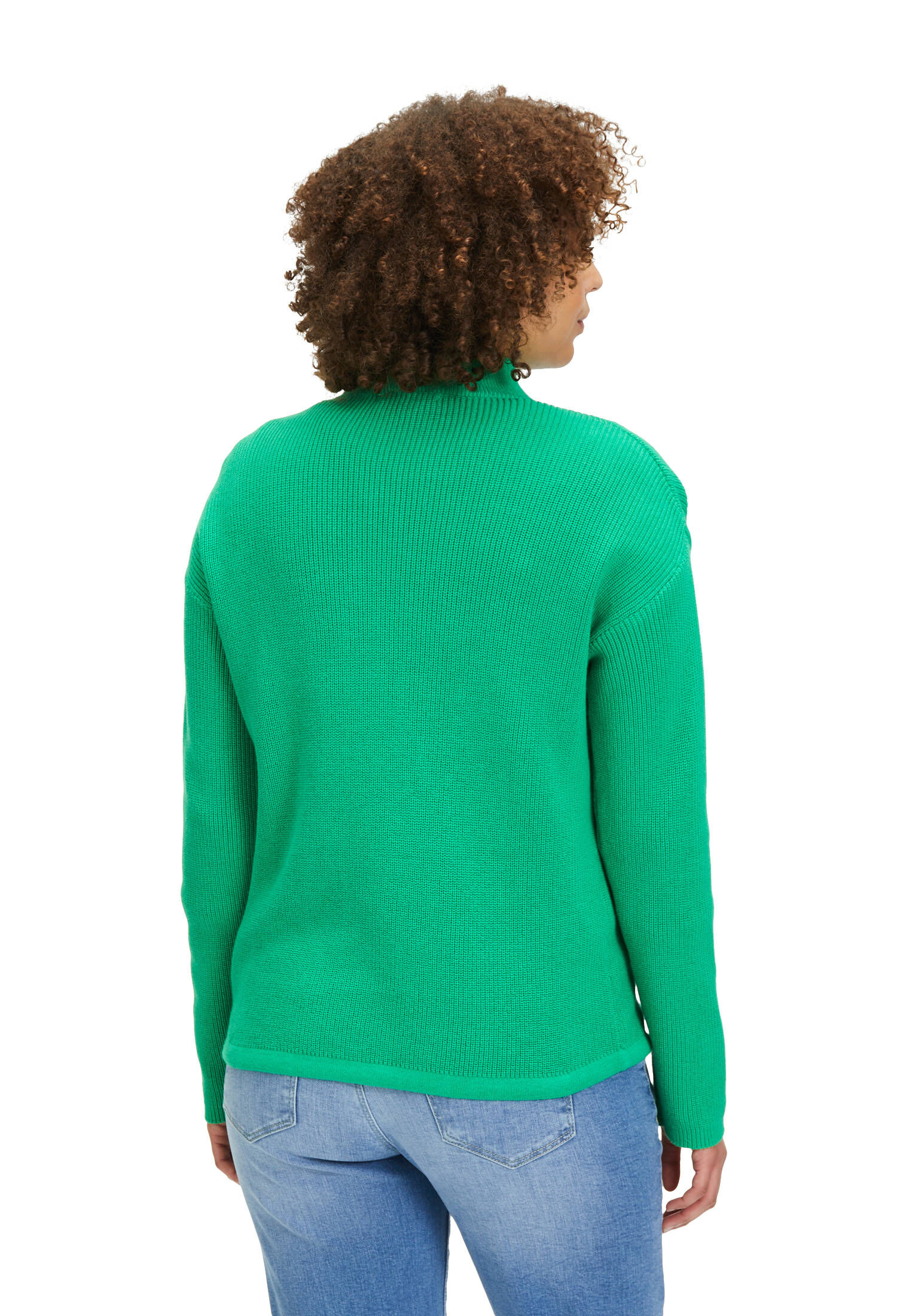 Cartoon| Damen Basic-Strickpullover mit Stehkragen