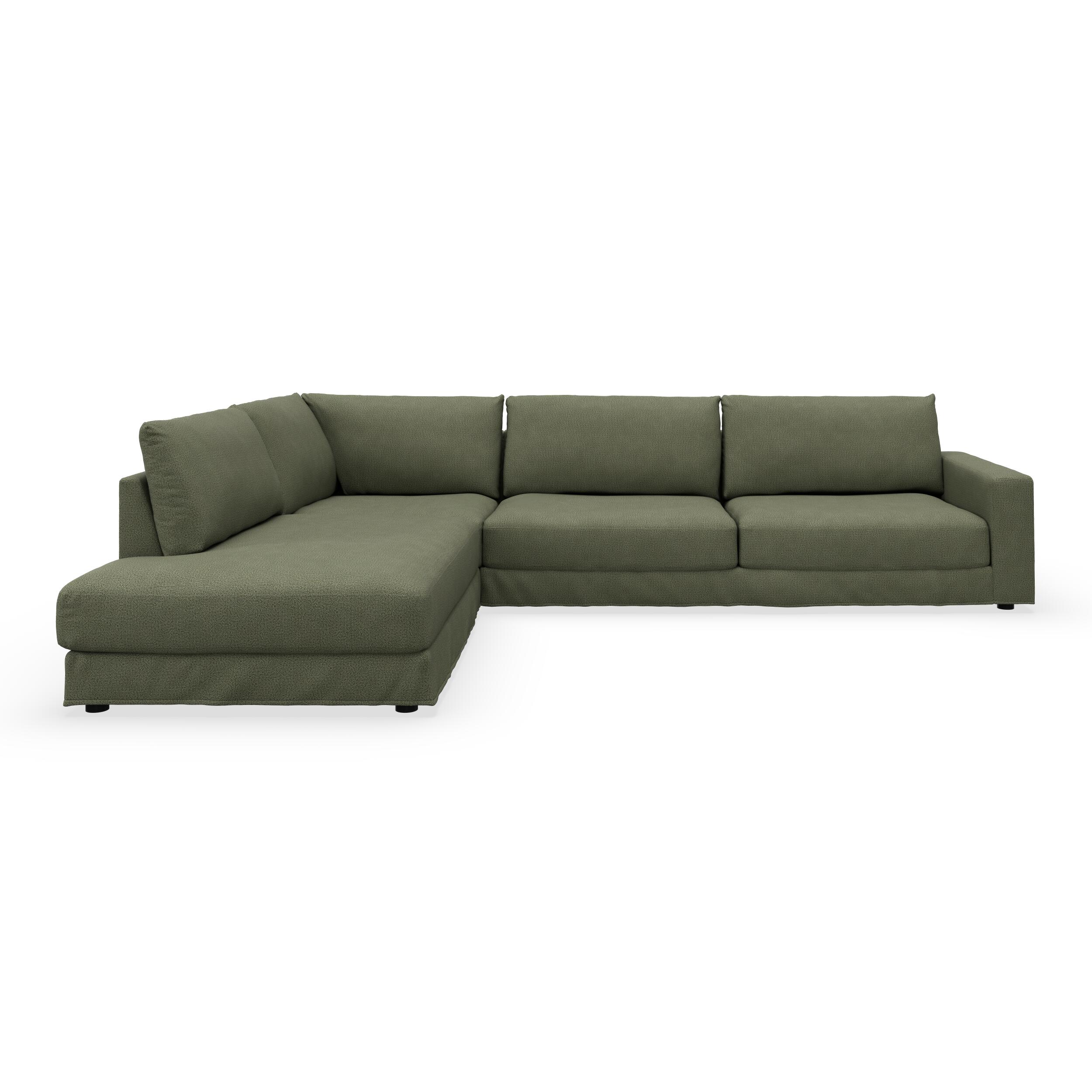 Norsberg venstrevendt hjørnesofa med pufafslutning