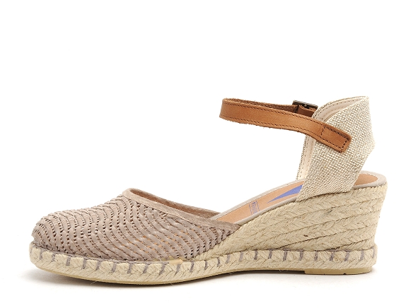 Verbenas nu pieds talons femme malena tresse beige