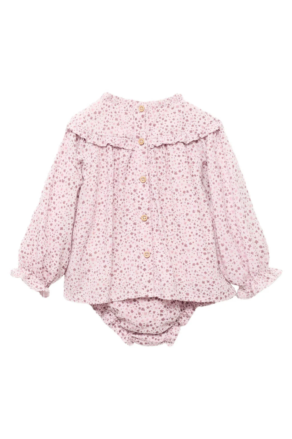 Mango Kids blousetop met bijpassende bloomer roze