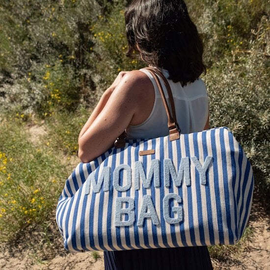 Sac à langer Mommy Bag   Rayures Bleu        de               Childhome
